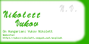 nikolett vukov business card